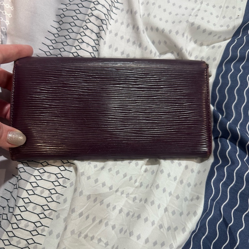 Louis Vuitton plum/magenta long wallet